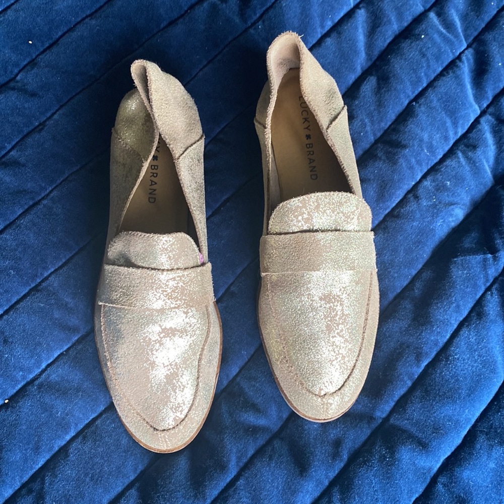 Lucky Brand Metallic Loafers